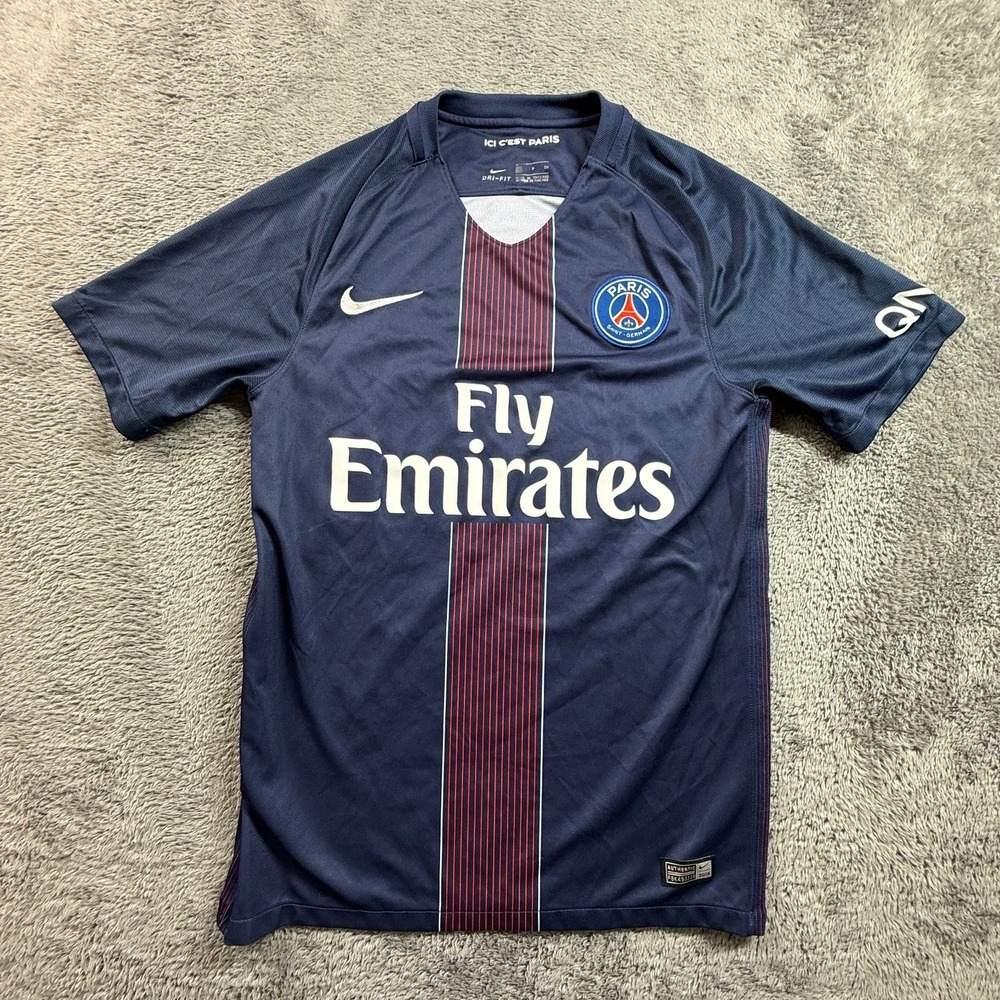 Nike PSG Paris Saint Germain S Men Soccer Jersey 2017/18 Home Blue Dri-Fit